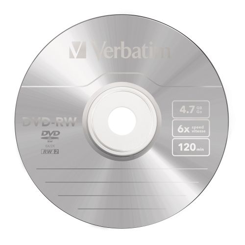 Verbatim Rewritable Blank Dvd Rw Disc Computer Supplies Shop