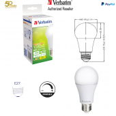 Verbatim LED Filament G95 Grand Classic 5W Clear Dome Dimmable 470lm B22 2700K