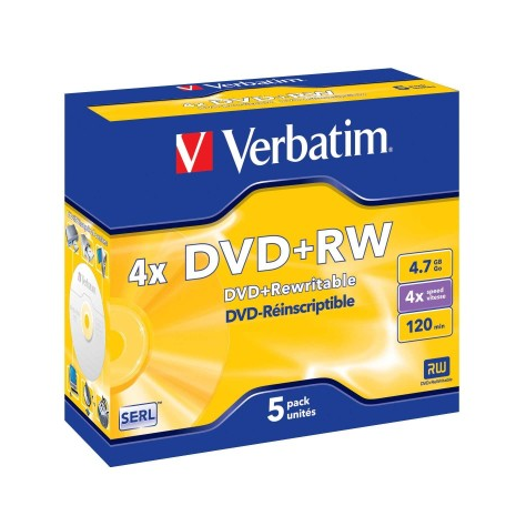 Verbatim 95043 DVD+RW 4.7GB 5Pk