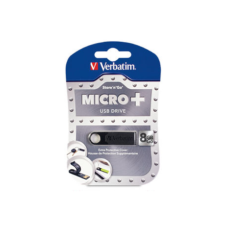 97766 Verbatim Micro+ USB Drive 8GB (Black)