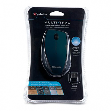 Verbatim 97992 Wireless Optical Multi-Trac Mouse - Black