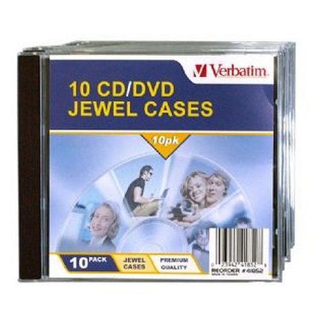 41852 Verbatim CD/DVD Jewel Cases 10