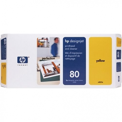 HP No 80 Printhead & Cleaner Cartridge Yellow