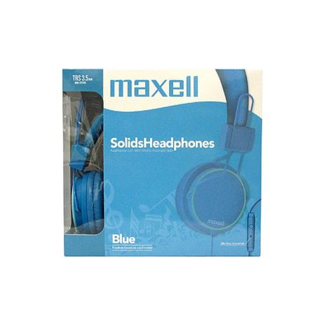 Maxell Spectrum Headphones TRS 3.5mm Stereo with in-line mic # SMS-10blue