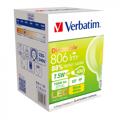 Verbatim 65634 Filament LED Clear dome